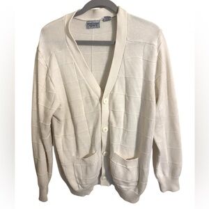 Vintage Windham Pointe White Men’s Cardigan Sweater Large